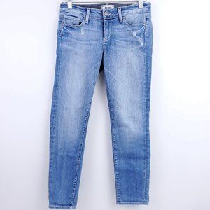 Paige Whitley Distressed Light Wash Jeans 26